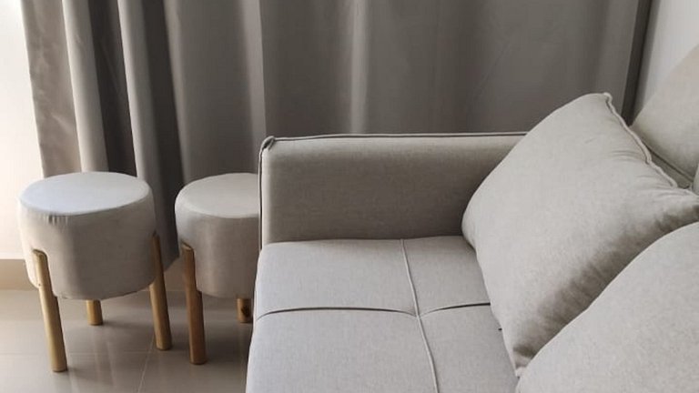 Flat, Ar, Piscina, Academia próximo as Praias,.vista por sol