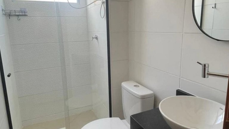 Flat, Ar, Piscina, Academia próximo as Praias,.vista por sol