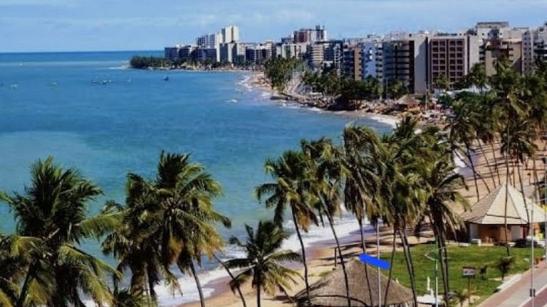 Flat, Ar, Piscina, Academia próximo as Praias,.vista por sol