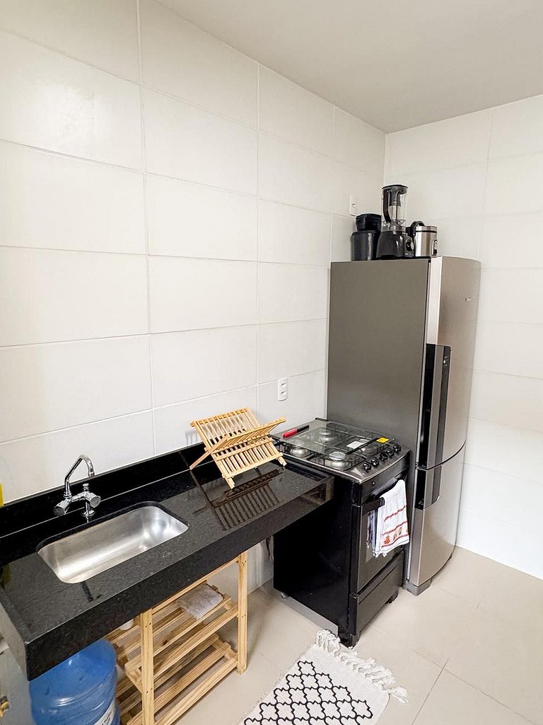 Flat, Ar, Piscina, Academia próximo as Praias,.vista por sol