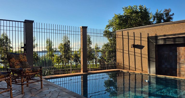 Rancho| Vista para o Rio + Piscina Aquecida | Px ao Clube