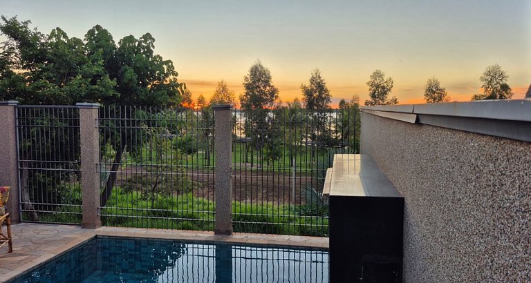 Rancho| Vista para o Rio + Piscina Aquecida | Px ao Clube