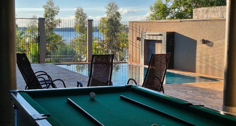 Rancho| Vista para o Rio + Piscina Aquecida | Px ao Clube