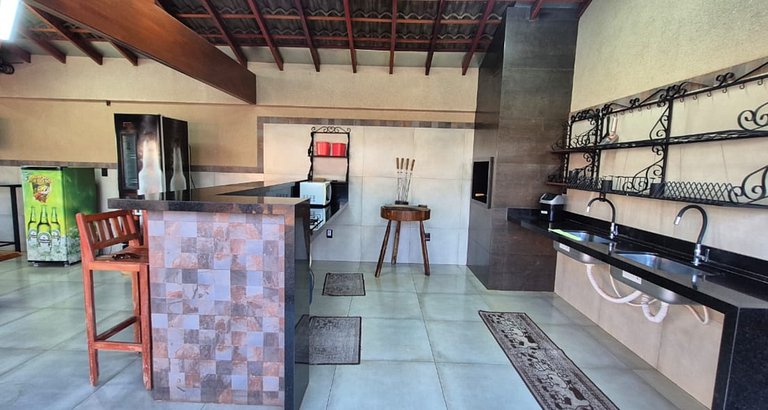 Rancho| Vista para o Rio + Piscina Aquecida | Px ao Clube