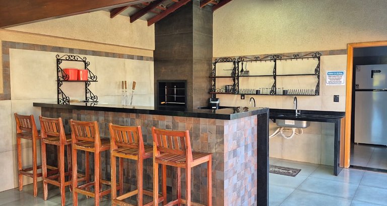 Rancho| Vista para o Rio + Piscina Aquecida | Px ao Clube