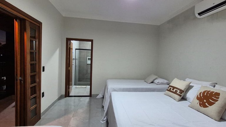 Rancho| Vista para o Rio + Piscina Aquecida | Px ao Clube