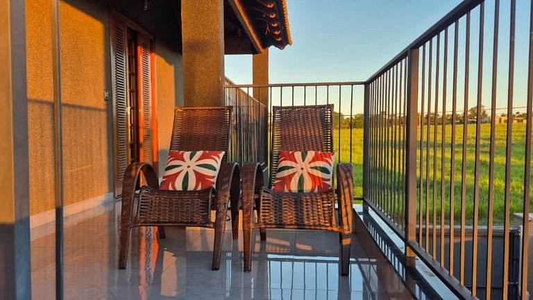 Rancho| Vista para o Rio + Piscina Aquecida | Px ao Clube