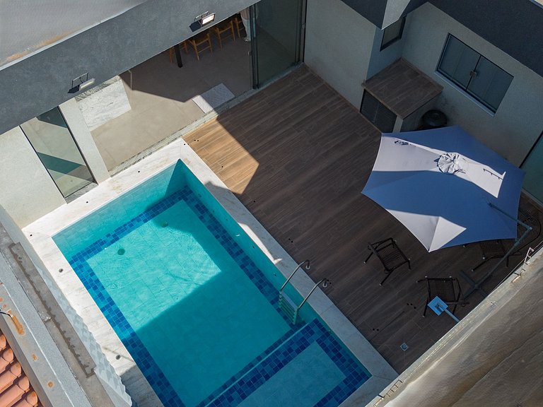 Casa  Climatizada, 3 Suítes, Piscina, Área Gourmet